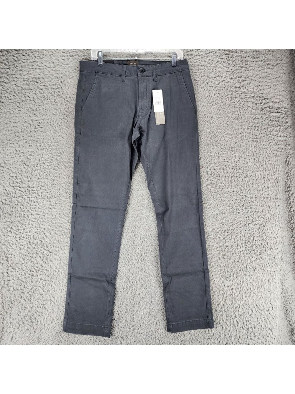 Jachs Pants Mens 31x34 Charcaol Gray Stretch Slim Straight Leg *NWT*